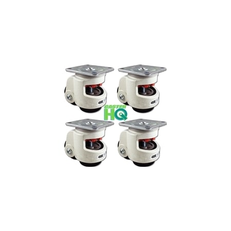 Casterhq TP-80F, 2.5" Wheel, Retractable Leveling Machine Casters,  TP9380-01-NYL-IPC